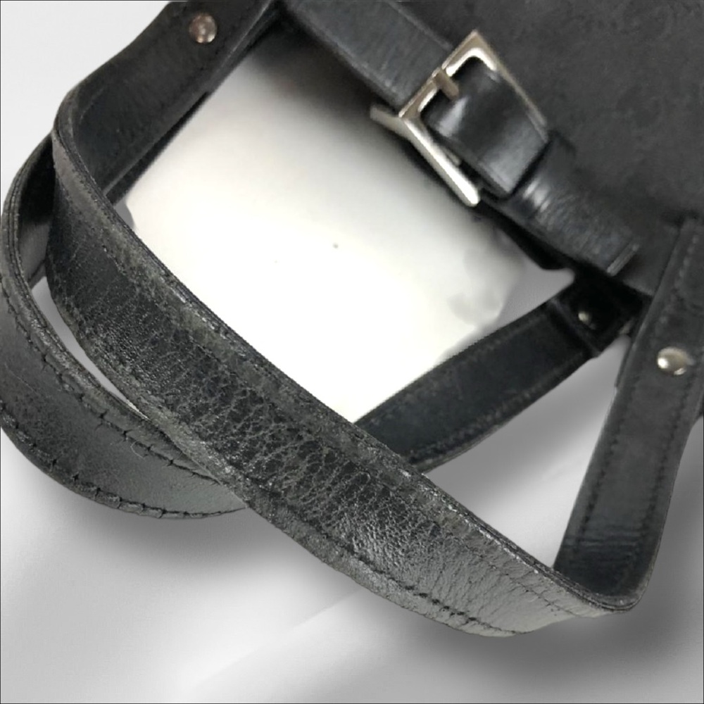 Gucci Black GG Supreme Canvas Leather Trim Large Tote - Picture 6 of 15